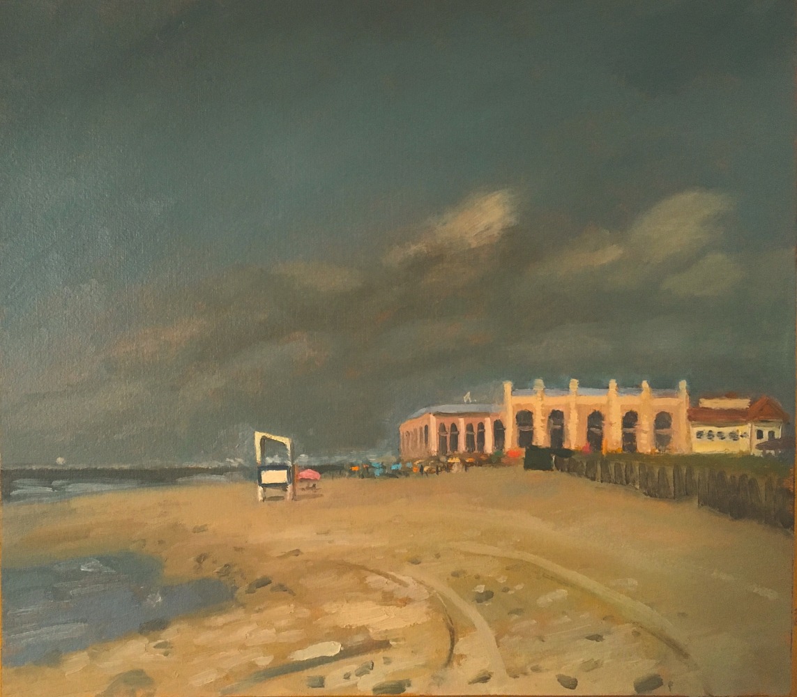 Music Pier  12&quot; x 14&quot;  Oil On Panel