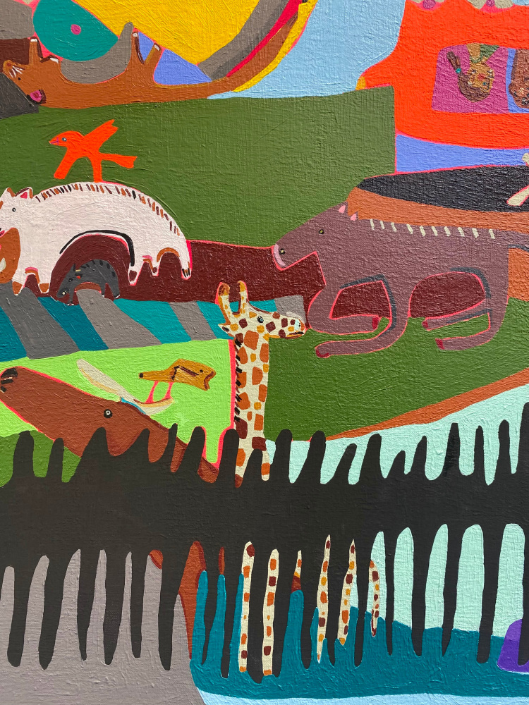 The Black Goat  36” x 48”  Acrylic On Linen