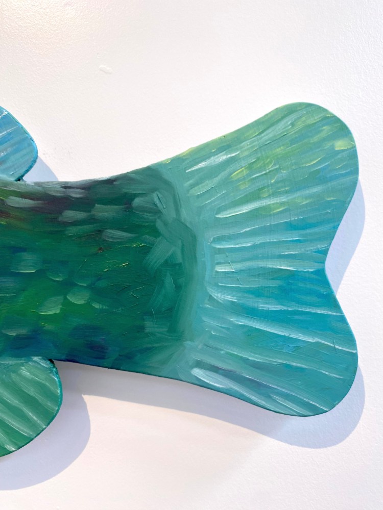 Moss Wichrowski  Adrift  15&quot; x 35&quot; x 2&quot;  Oil On Panel  2020