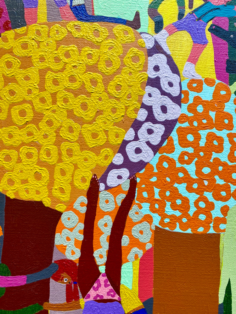 Holding On  32” x 50”  Acrylic On Linen