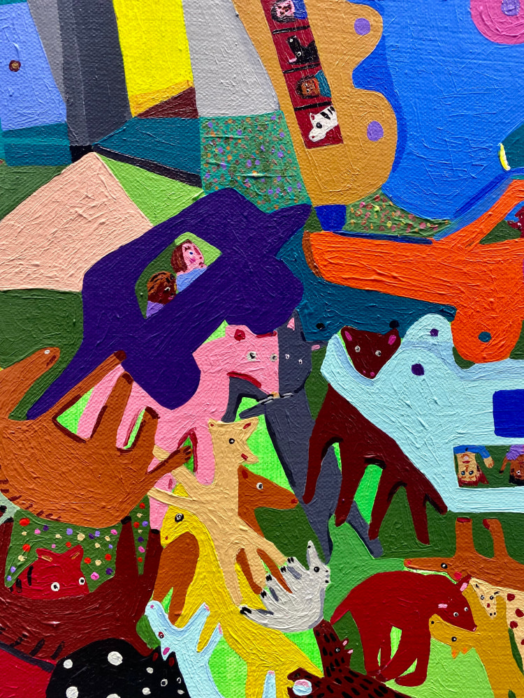 The Ferris Wheel's Turn  24&quot; x 30&quot;  Acrylic On Canvas