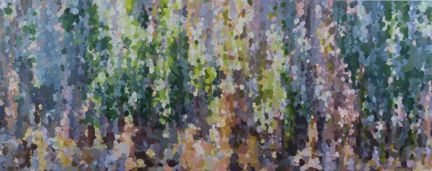 Creek Shadows  72&quot; x 180&quot;  Oil On Canvas (triptych)
