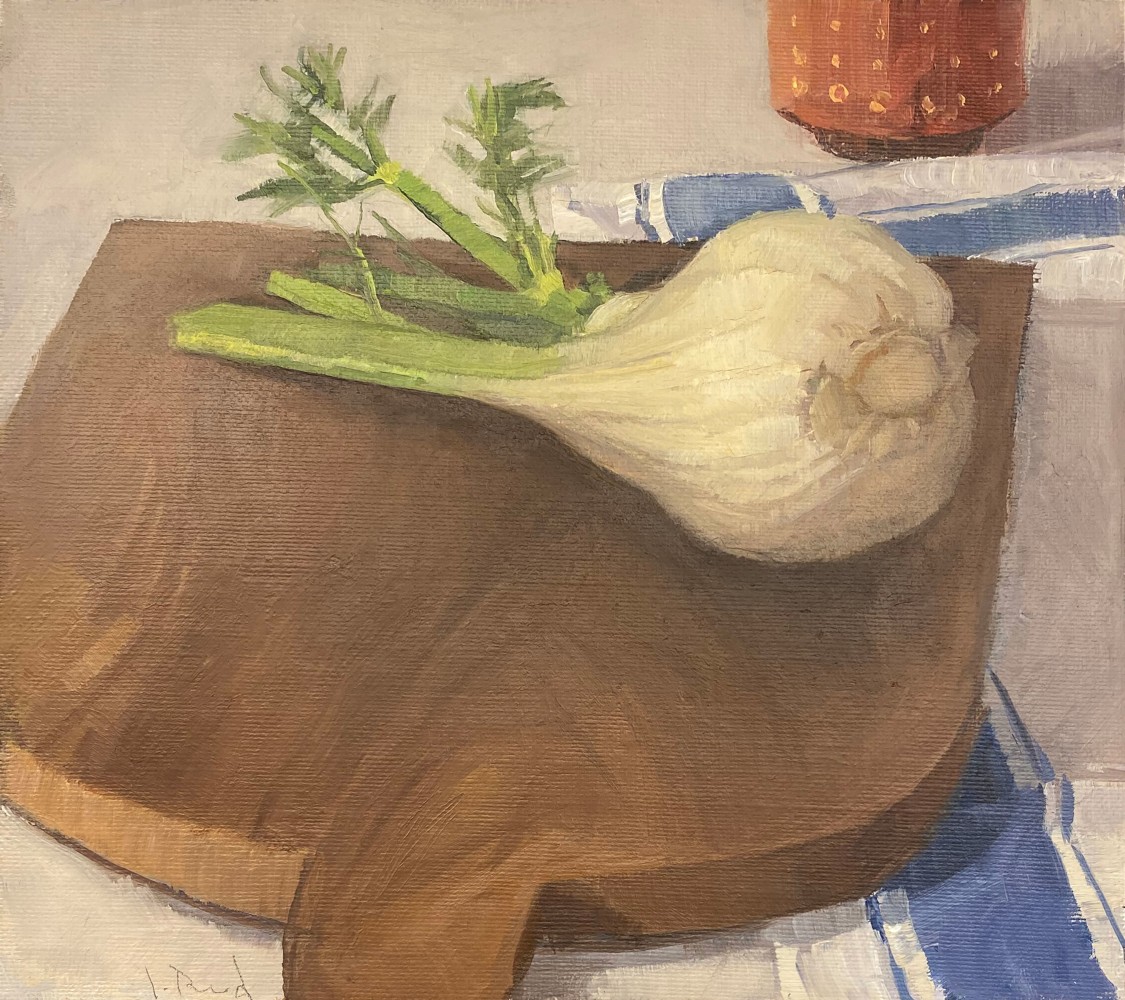 Fennel  9&quot; x 9&quot;  Oil On Canvas Mounted On Panel