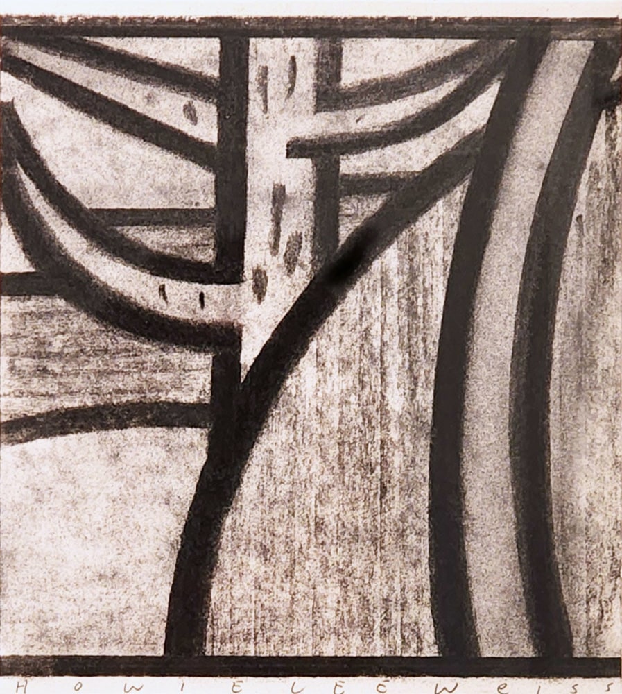 Howie Lee Weiss, Tree 15  7.25&quot; x 6.5&quot;  Vine Charcoal On Paper (Lenox 100)  $500