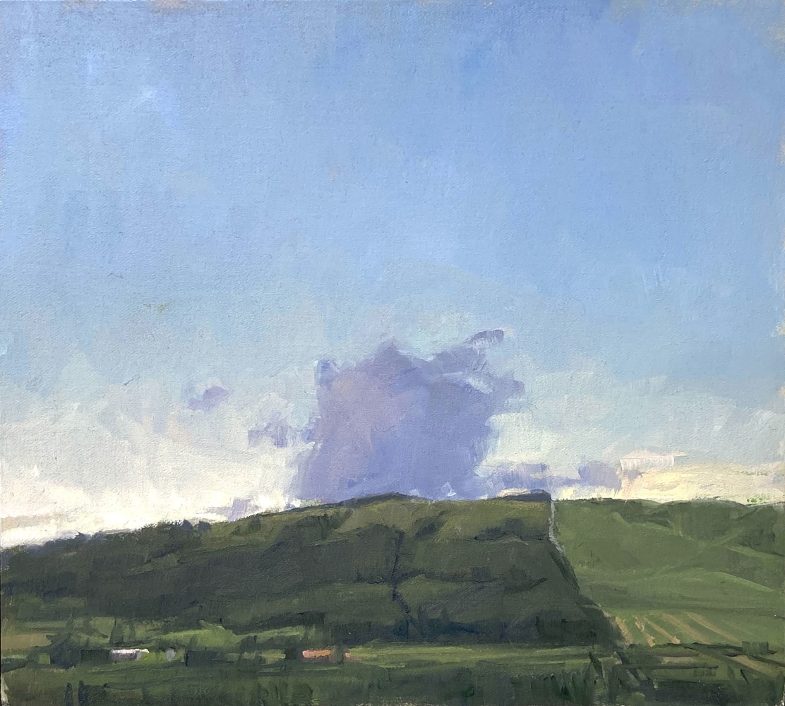 Last Cloud  10&quot; x 11&quot;  Oil On Canvas