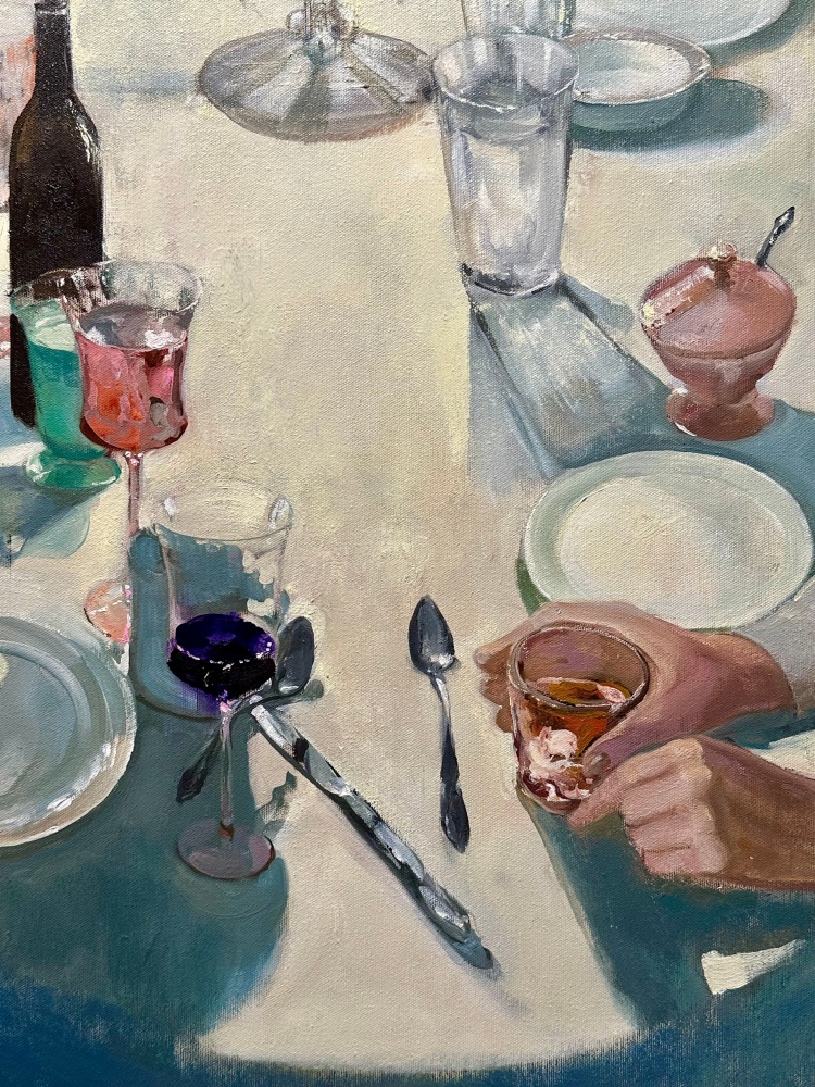 Table Scene 1  66&quot; x 35&quot;  Oil On Canvas  Shop