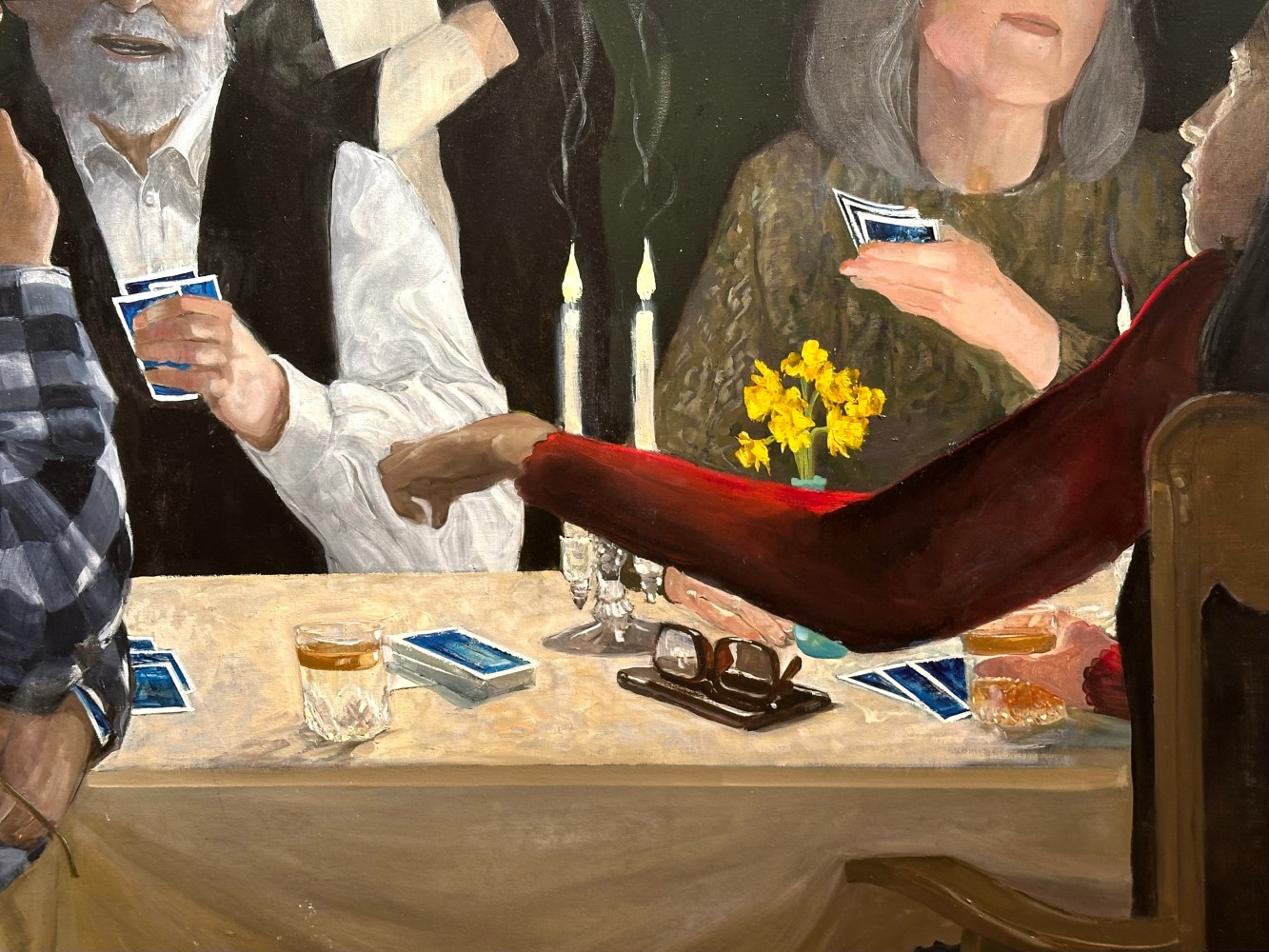Card Game 2  48&quot; x 64&quot;  Oil On Canvas
