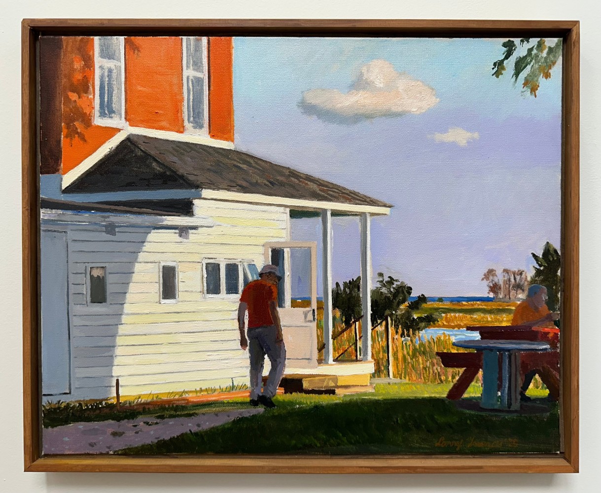 Mike and Tree Shadow  16" x 20"  Oil On Canvas