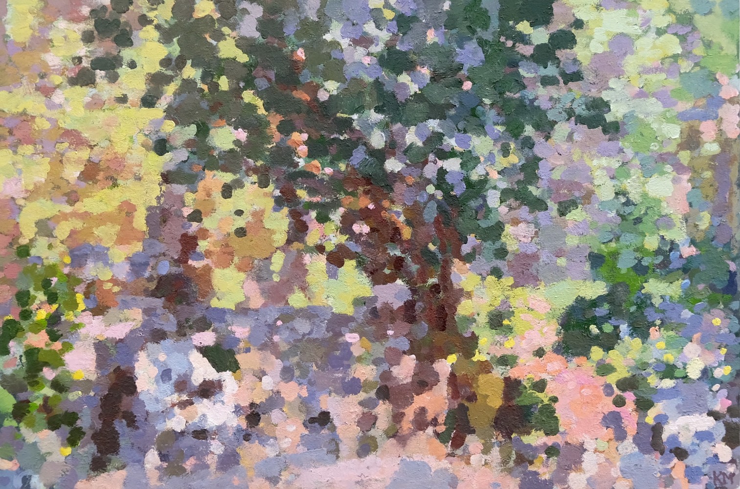 Patio, Morning Light  24&quot; x 36&quot;  Oil On Canvas