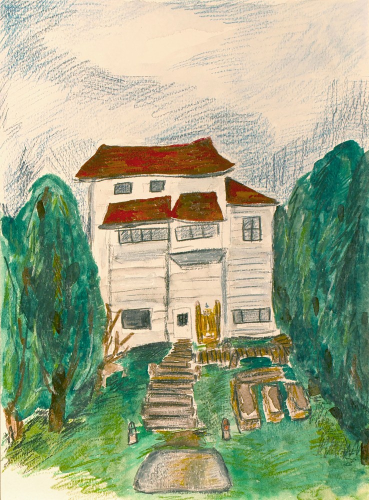 Julia Lauren Fox, Association (Delaney’s House)  12” x 9”  Watercolor And Colored Pencil On Paper  $400