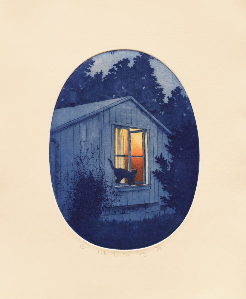 Late To The Party  12″ x 10″  Aquatint  Edition of 6