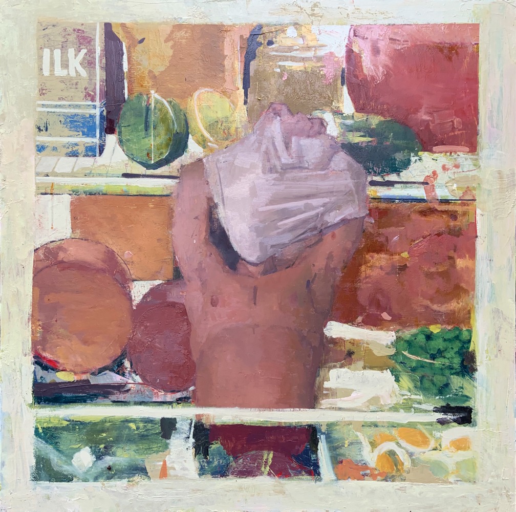Man Meat  36&quot; x 36&quot;  Oil On Board