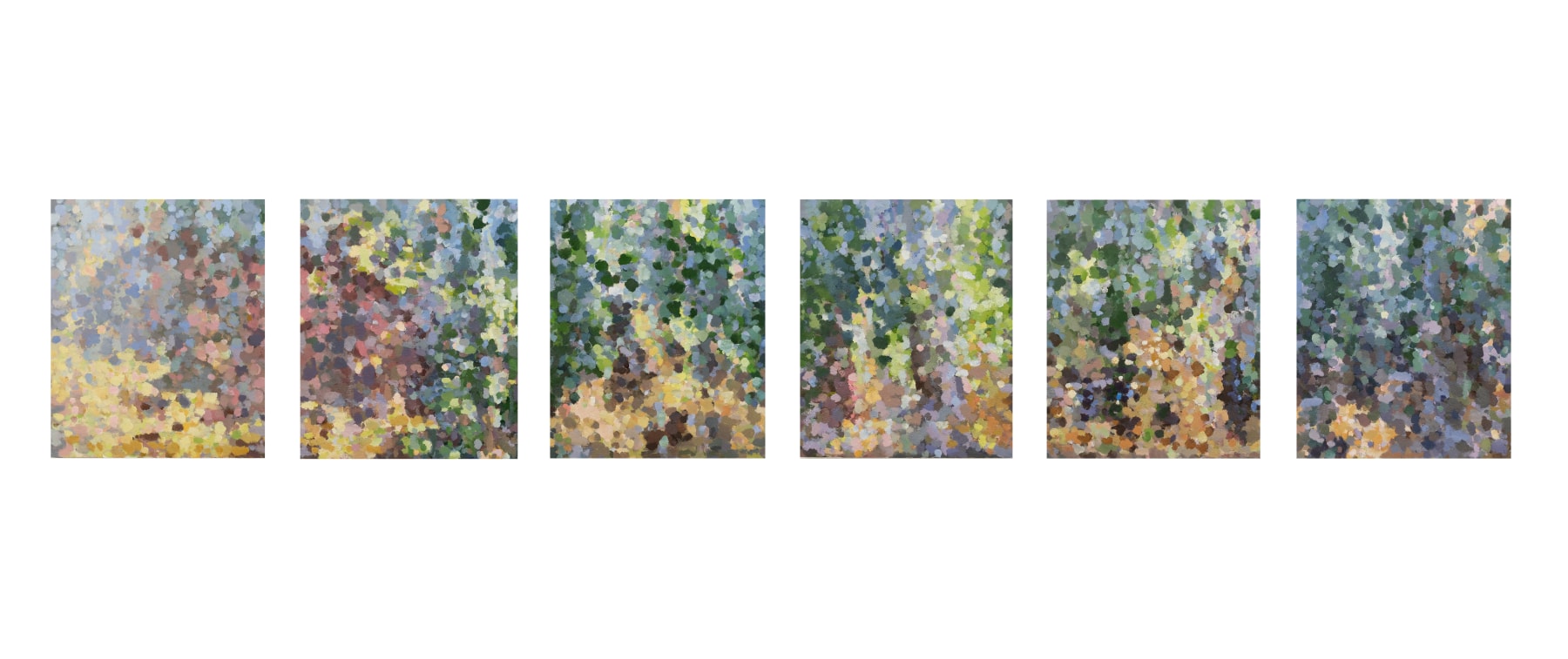 The Meadow And The Trout Stream  36&quot; x 180&quot;  Oil On Canvas (Polyptych)