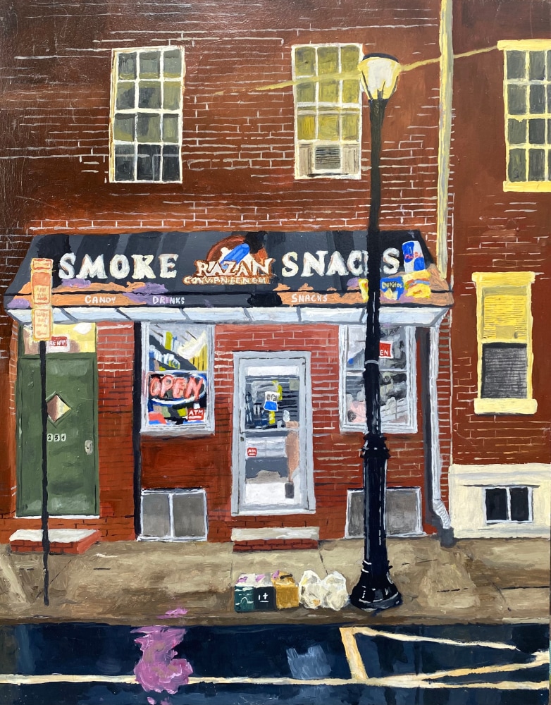 Smoke &amp; Snack  14&quot; x 11&quot;  Oil On Panel