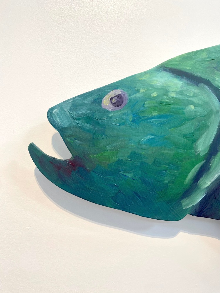 Moss Wichrowski  Adrift  15&quot; x 35&quot; x 2&quot;  Oil On Panel  2020