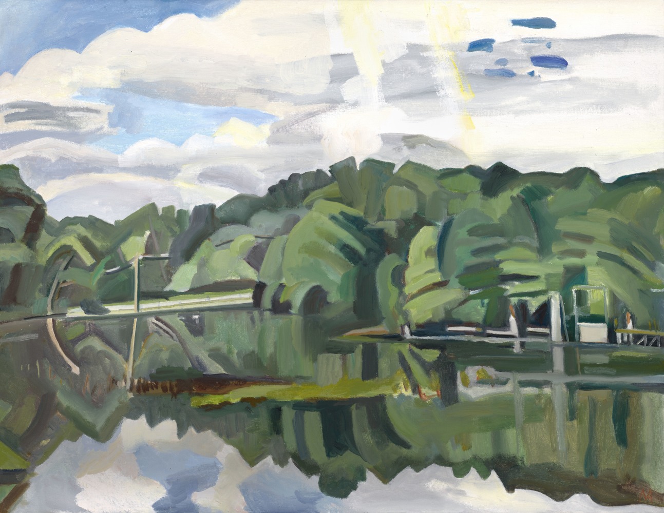 Mt. Gretna Lake I  28&quot; x 36&quot;  Oil On Canvas