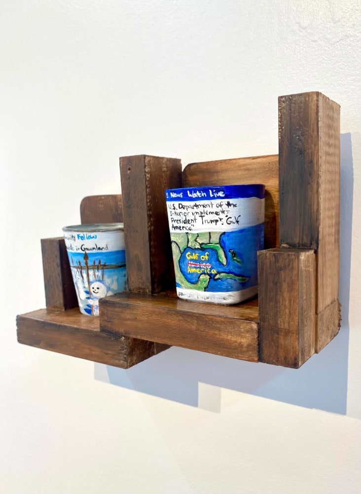 Tatiana Muska Michels  Screenshots: North America  6&quot; x 8&quot; x 2.75&quot;  Mixed Media, Wood, Glass And Acrylic  2025