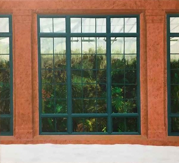 Longwood Greenhouse  22&quot; x 24&quot;  Oil On Canvas