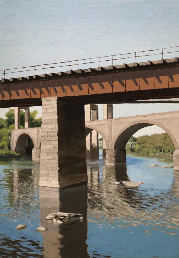 Trestle Bridge (SOLD)  20&quot; x 14&quot;  Oil On Linen