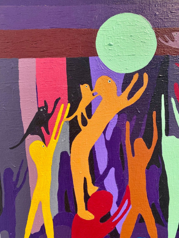 Devotion Where It’s Due  14” x 12”  Acrylic On Canvas