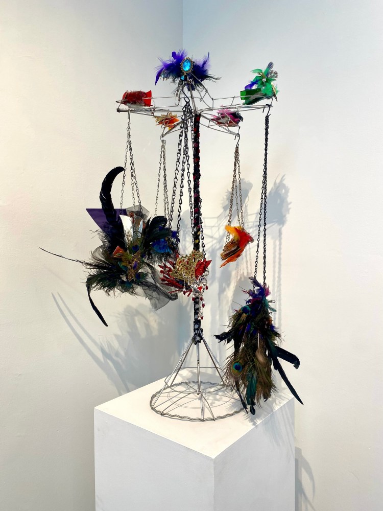 Amy Salzman  Don’t Make Me Cut You  30&quot; x 18&quot; x 18&quot;  Found Objects  2025
