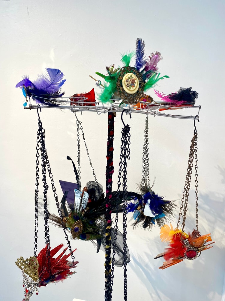 Amy Salzman  Don’t Make Me Cut You  30&quot; x 18&quot; x 18&quot;  Found Objects  2025