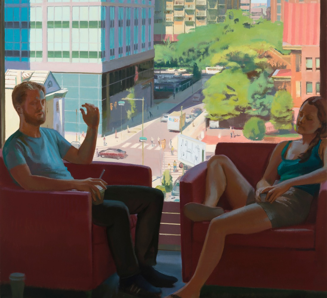 Tom And Patrice In July  66&quot; x 72&quot;  Oil On Linen