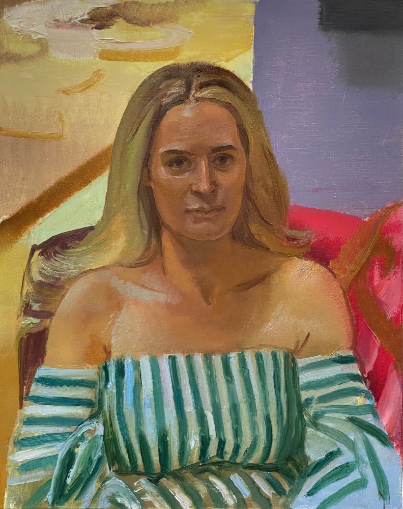 Portrait Of Rebecca Segall  30&quot; x 24&quot;  Oil On Linen