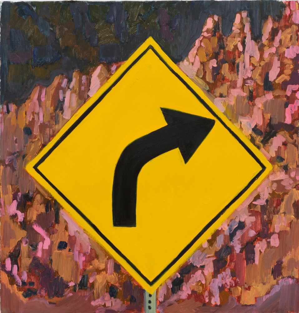 Right Turn, 15&quot; x 16&quot;, Oil On Canvas On Panel