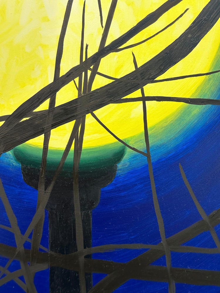 Streetlamp  24” x 24”  Oil On Panel