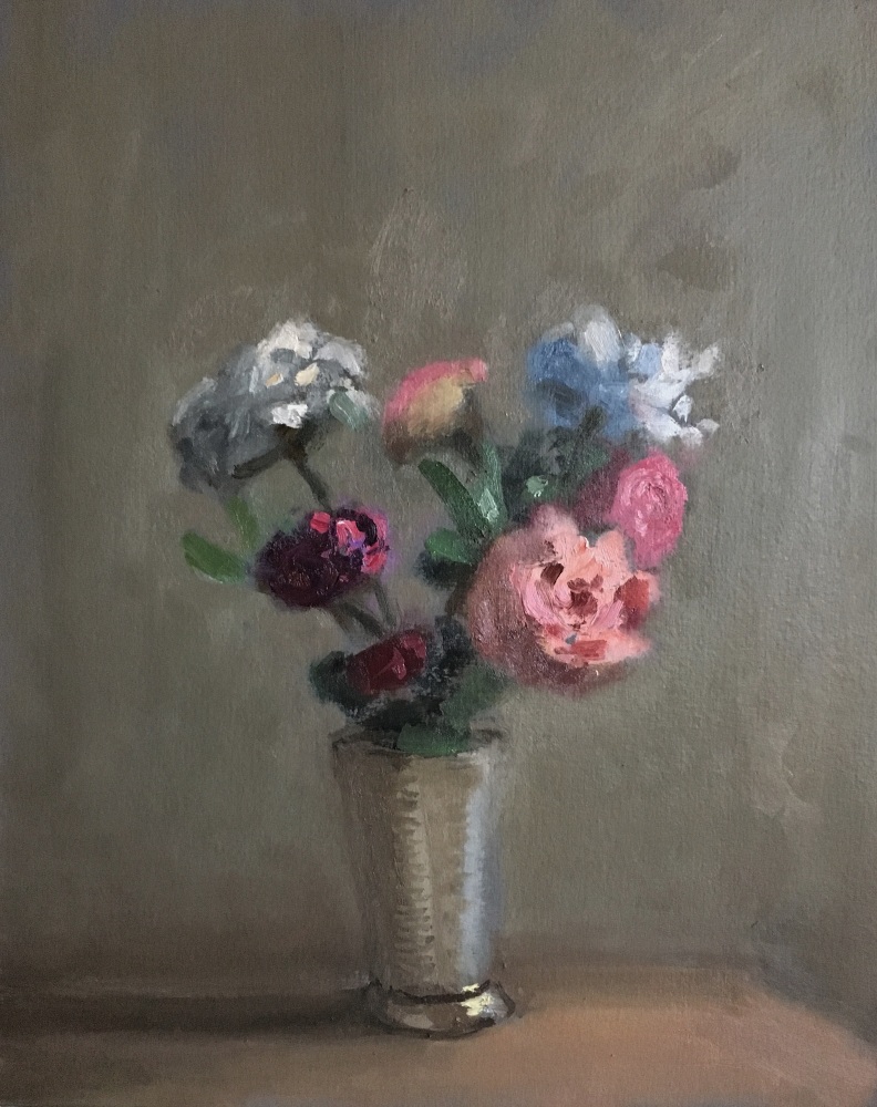 Roses  11&quot; x 9&quot;  Oil On Panel