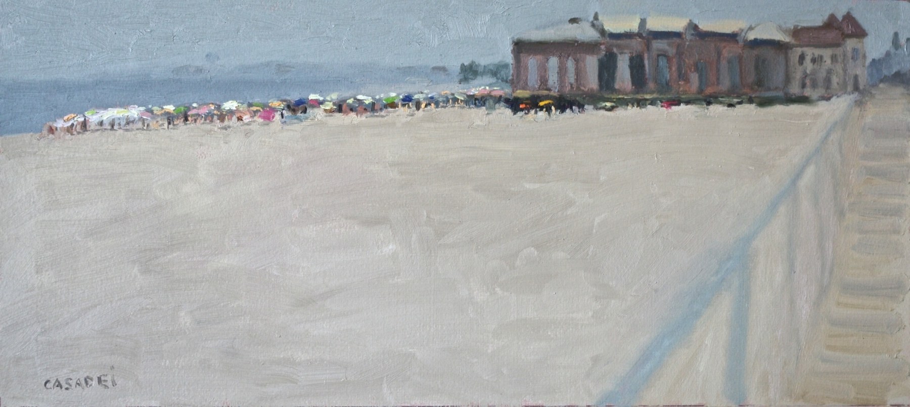 Ocean City Music Pier  9.5&quot; x 21&quot;  Oil On Panel