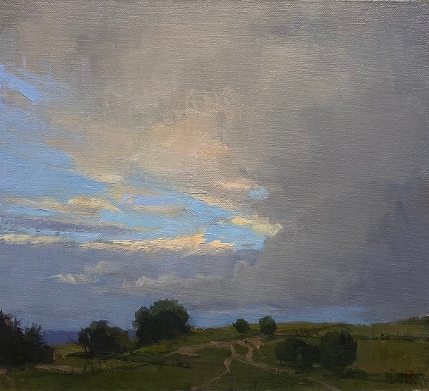 Jeffrey Reed, Lancaster, Evening Sky  10&quot; x 11&quot;  Oil On Canvas