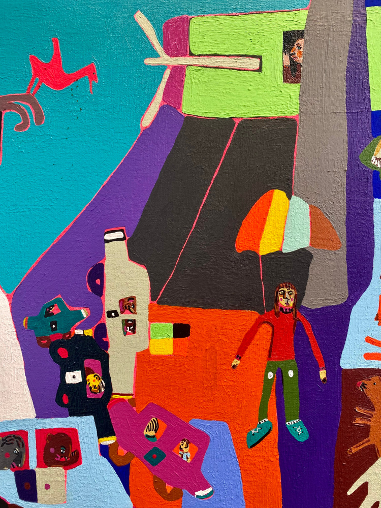 The Black Goat  36” x 48”  Acrylic On Linen