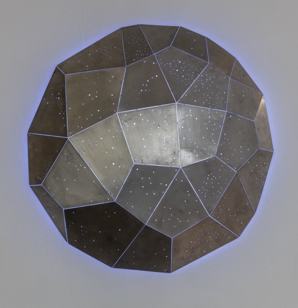 Star Clusters (In Collaboration With Scott White)  40&quot; Diameter  Welded Steel With LED Lighting