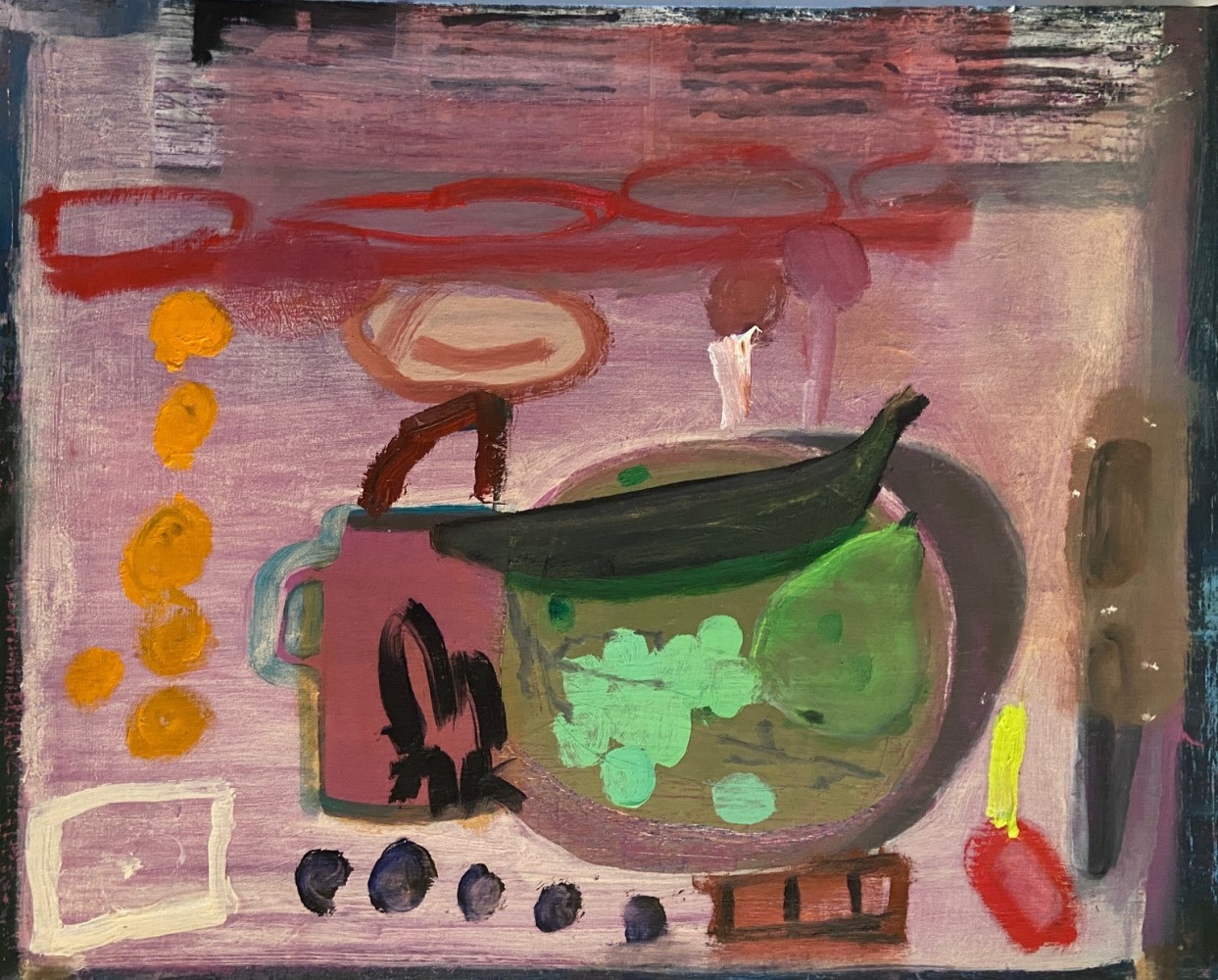 Aubrey Levinthal, Night Snacks ​​​​​​​(NFS) 16&quot; x 20&quot;  Oil On Canvas