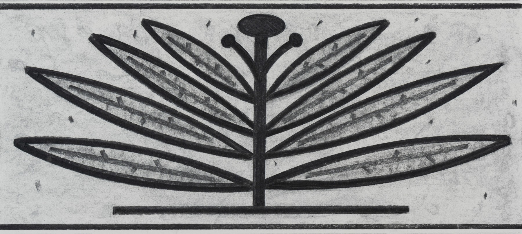 Burst  11&quot; x 24.75&quot;  Vine Charcoal On Paper (Lenox 100)