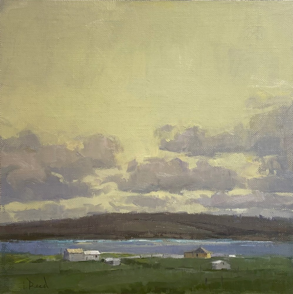 Jeffrey Reed, Yellow Sky 8&quot; x 8&quot;  Oil On Canvas