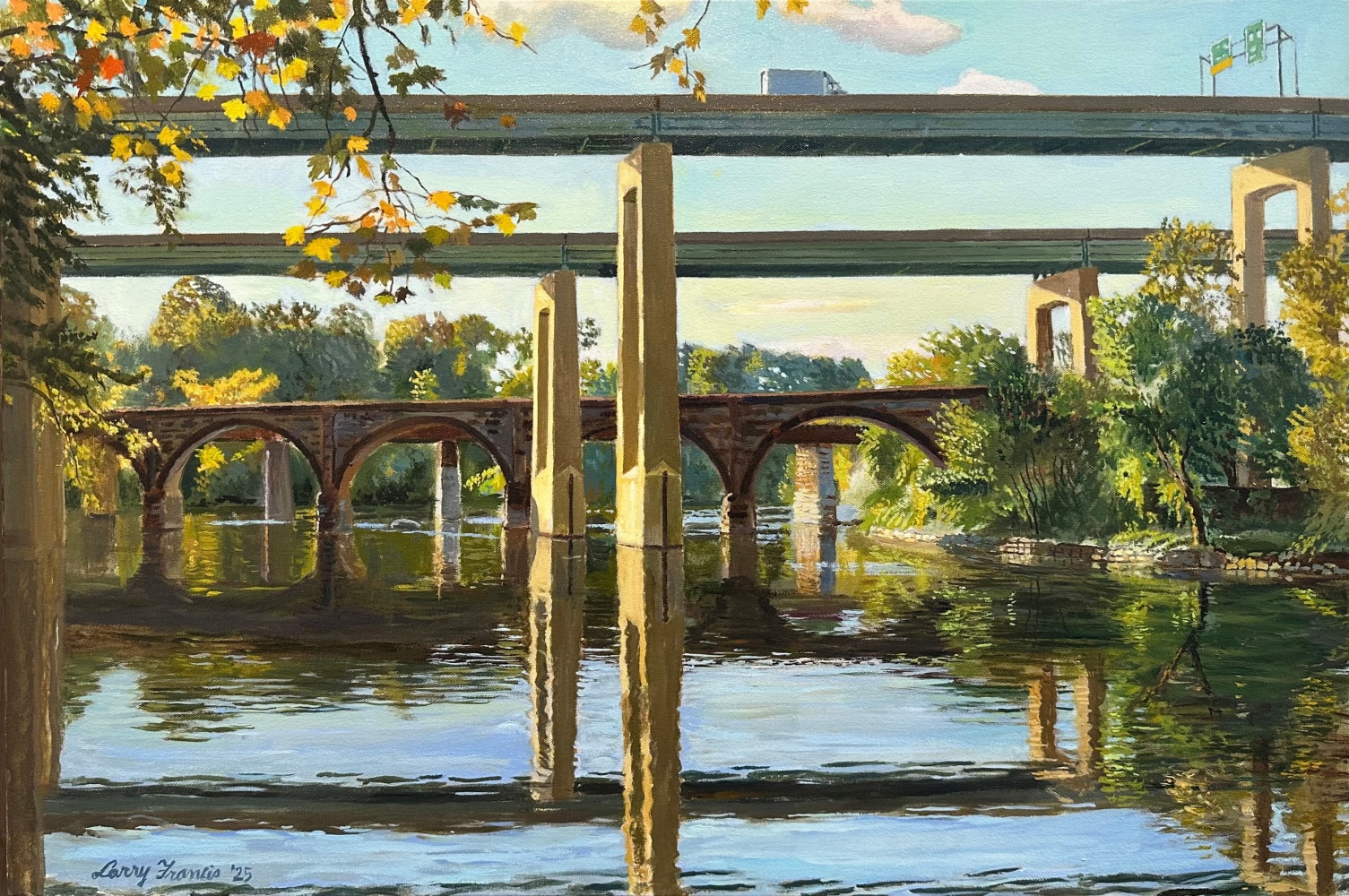 Schuykill River at East Falls  24" x 36"  Oil On Canvas