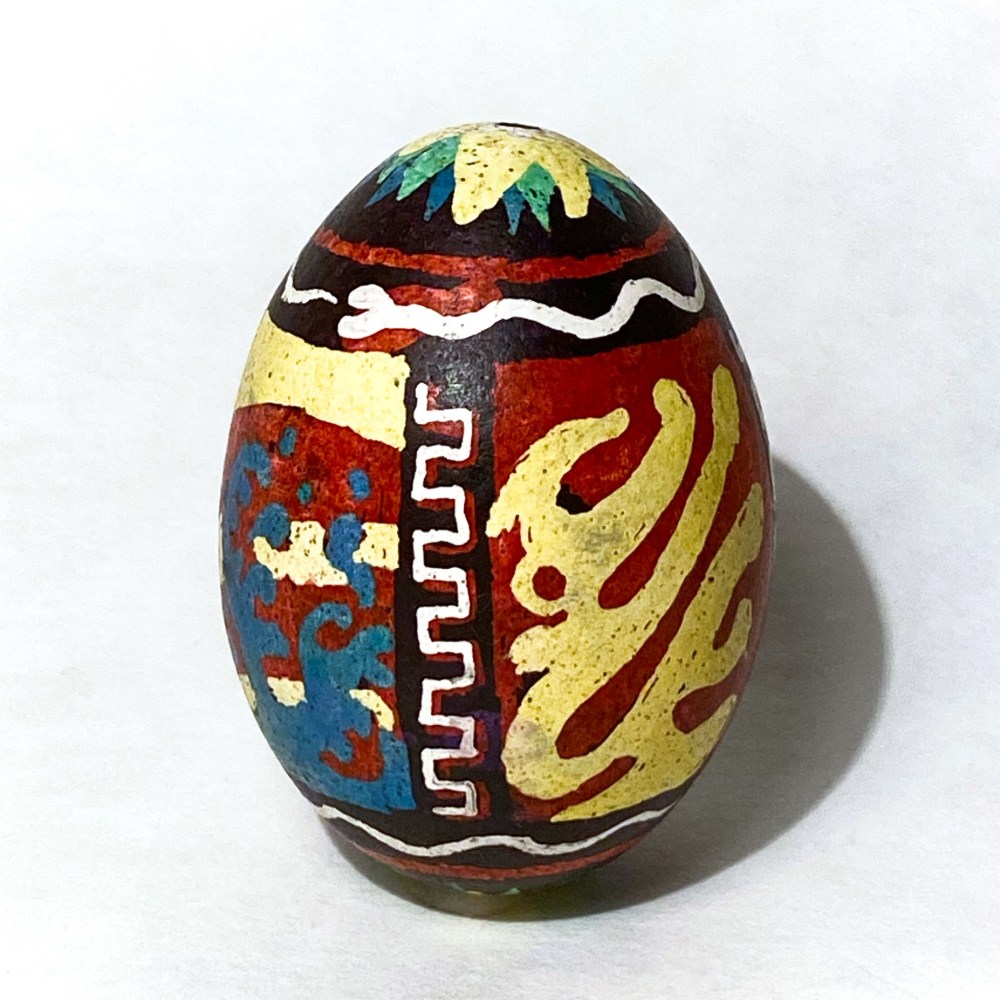 Clare McCarthy, Blood Bath  One Size  Beeswax &amp; Batik Dyes On Chicken Egg