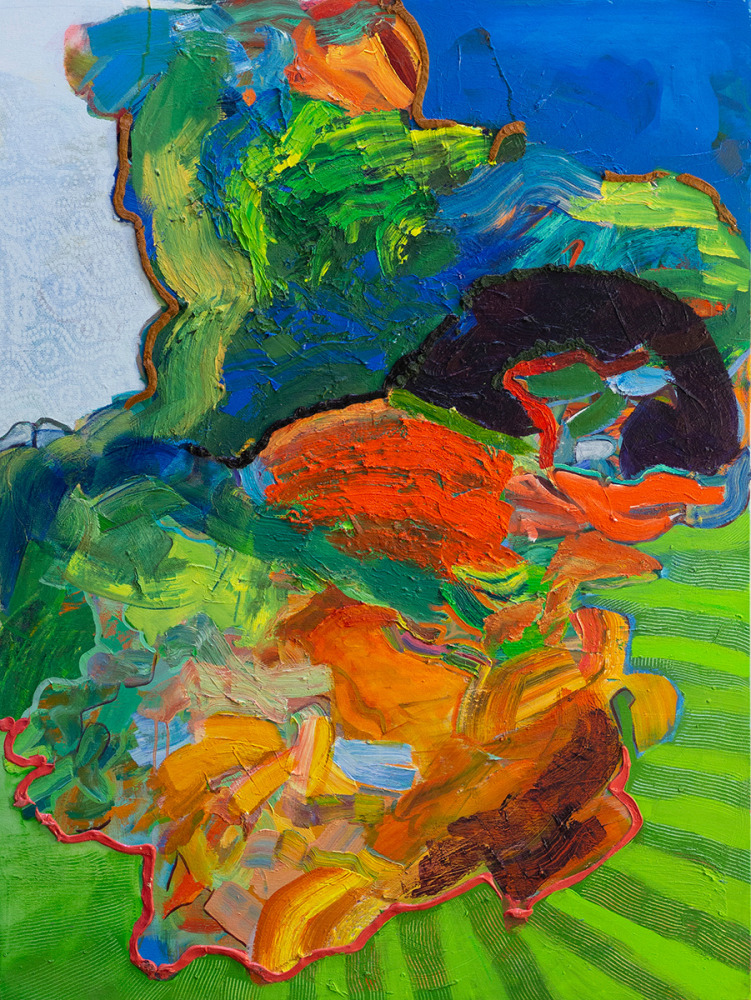 Artist Benjamin Passione, 40&quot; by 30&quot;, Oil On Canvas, Titled Chickadee