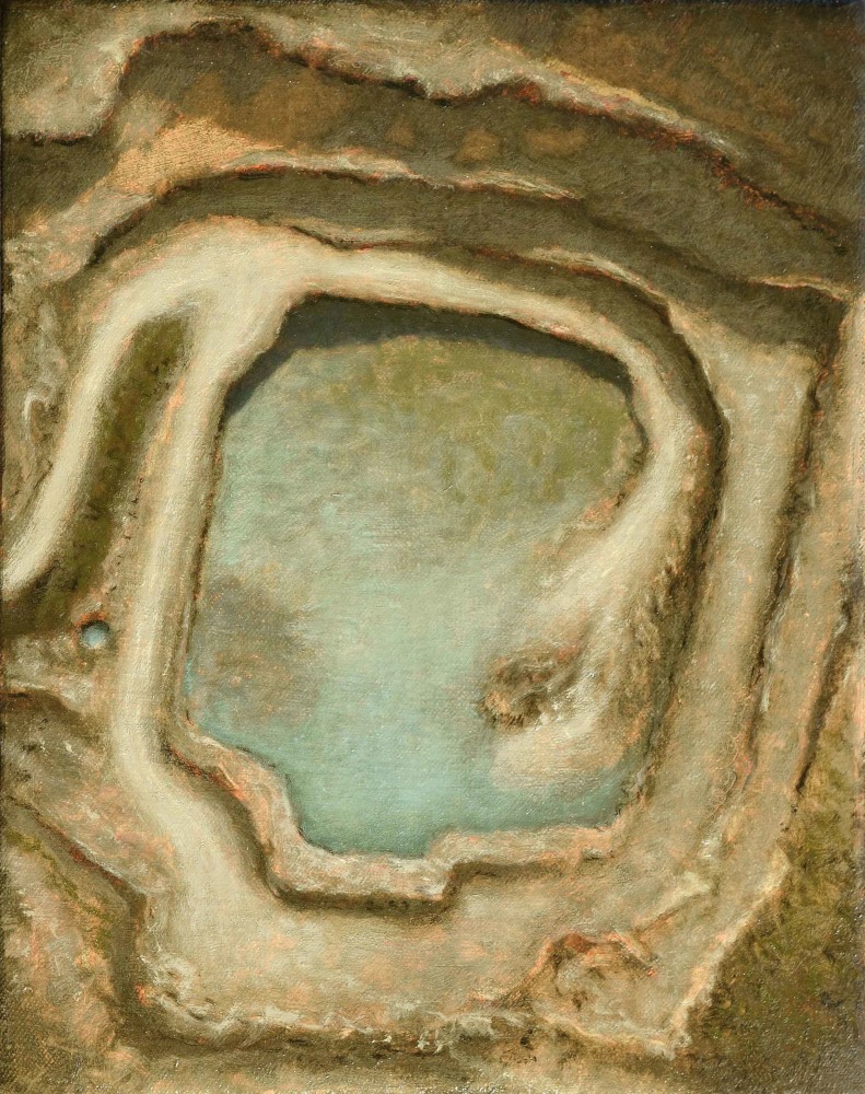 Ted Walsh, Quarry Study  11.5&quot; x 9&quot;  Oil On Panel