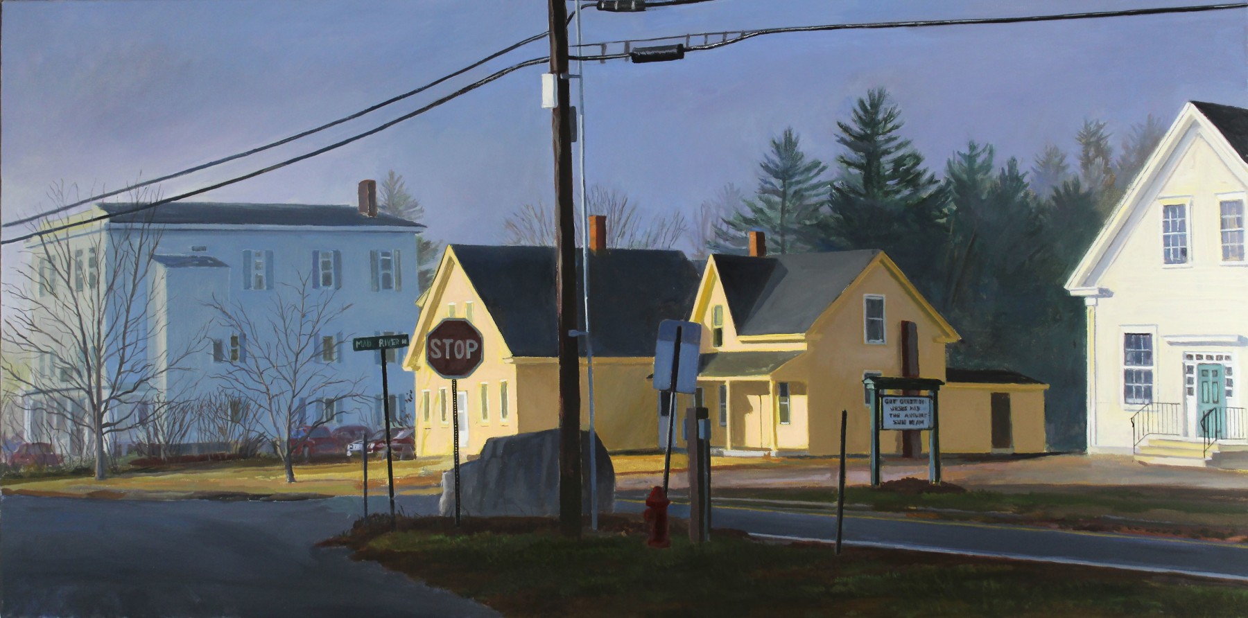 Larry Francis, Mad River Road 24&quot; x 48&quot;  Oil On Canvas