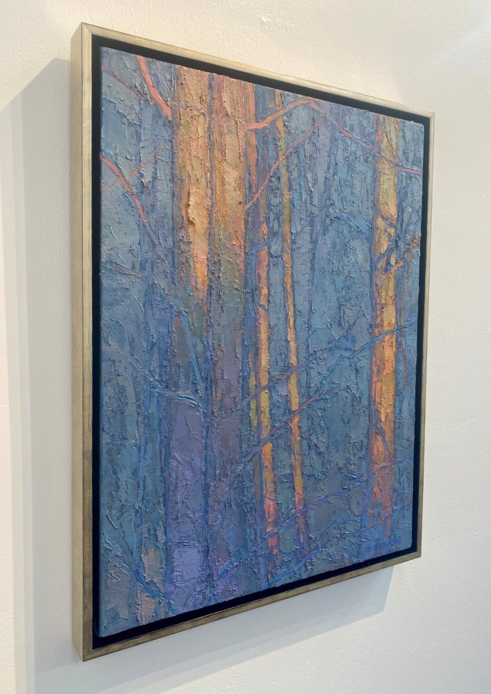 Silvery Morning Woods  24&quot; x 18&quot;  Oil On Belgian Linen