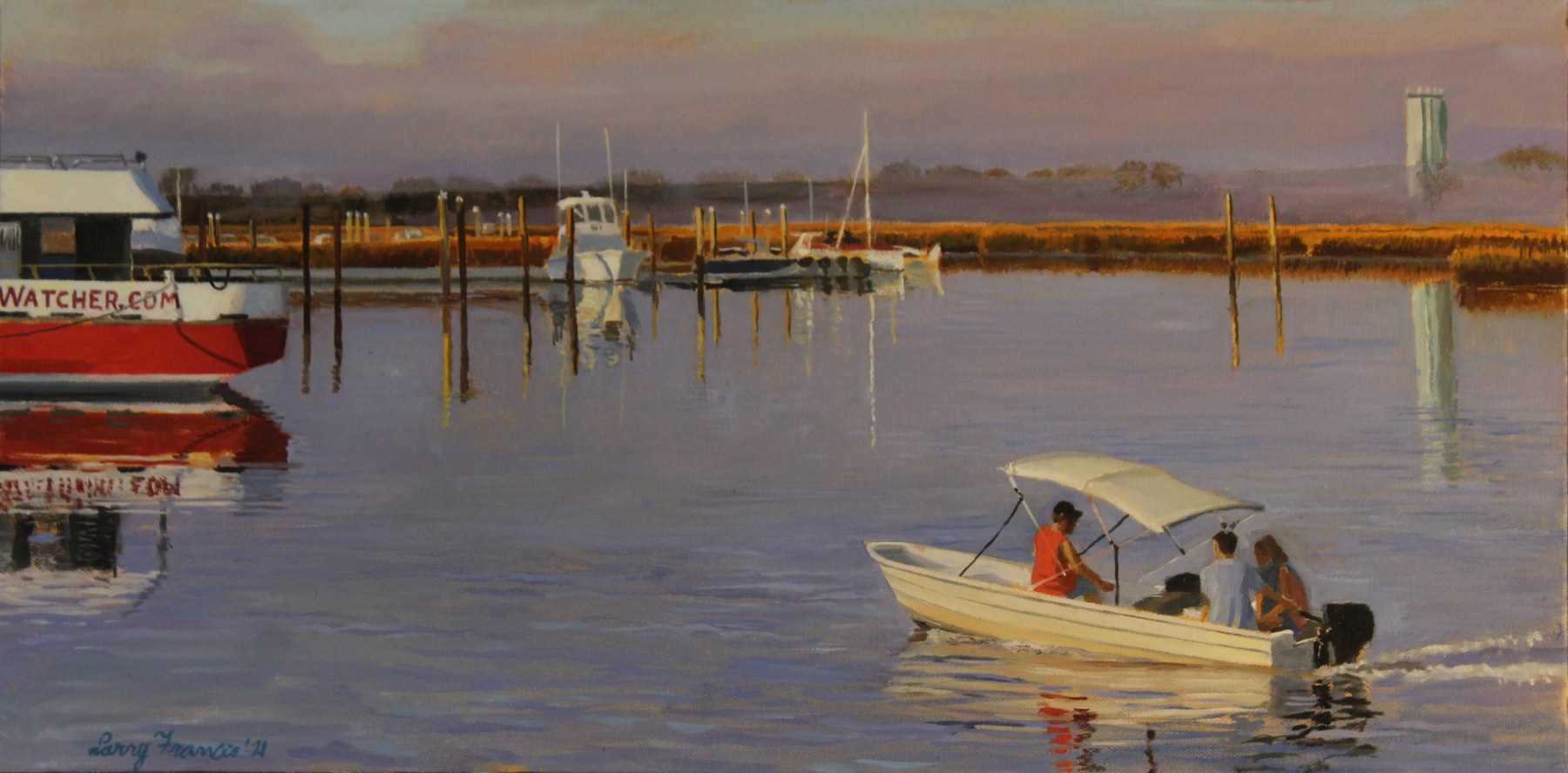 Whale Watcher  12&quot; x 24&quot;  Oil On Canvas