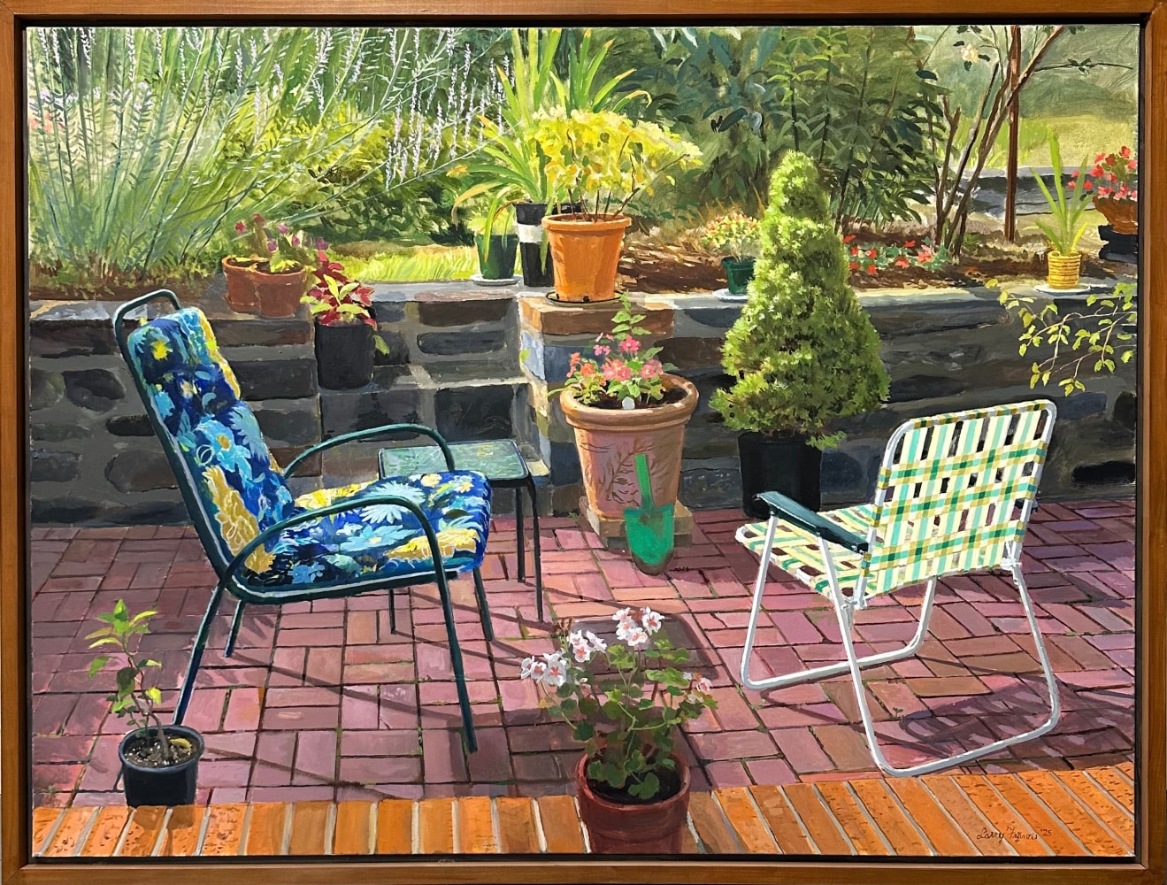 Garden Wall  36" x 48"  Oil On Canvas