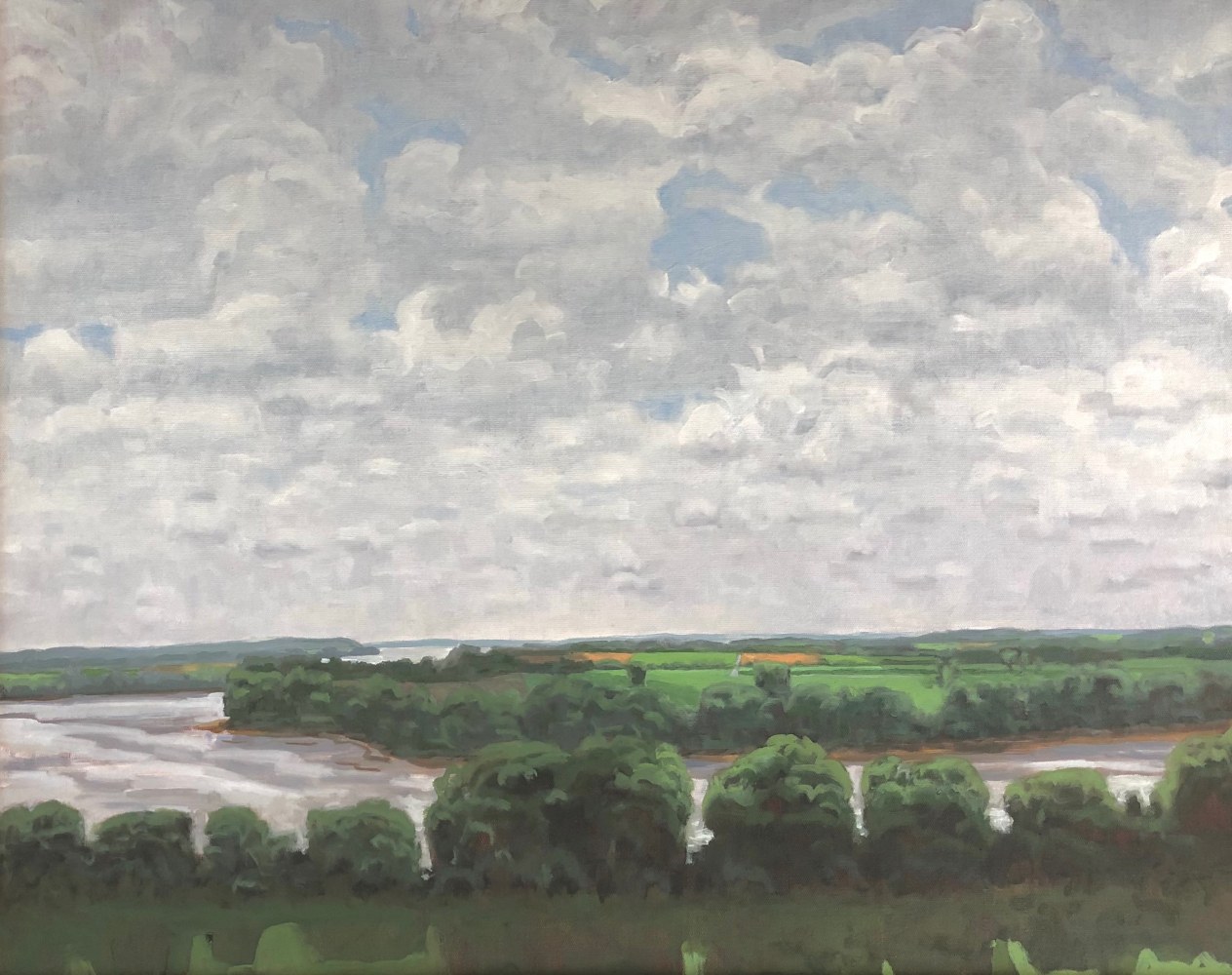 Summer Bottomlands  9&quot; x 12&quot;  Oil On Board
