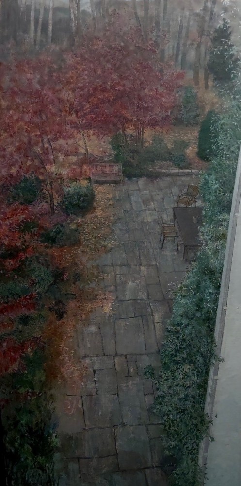 View Of Patio  65&quot; x 33&quot;  Oil On Canvas