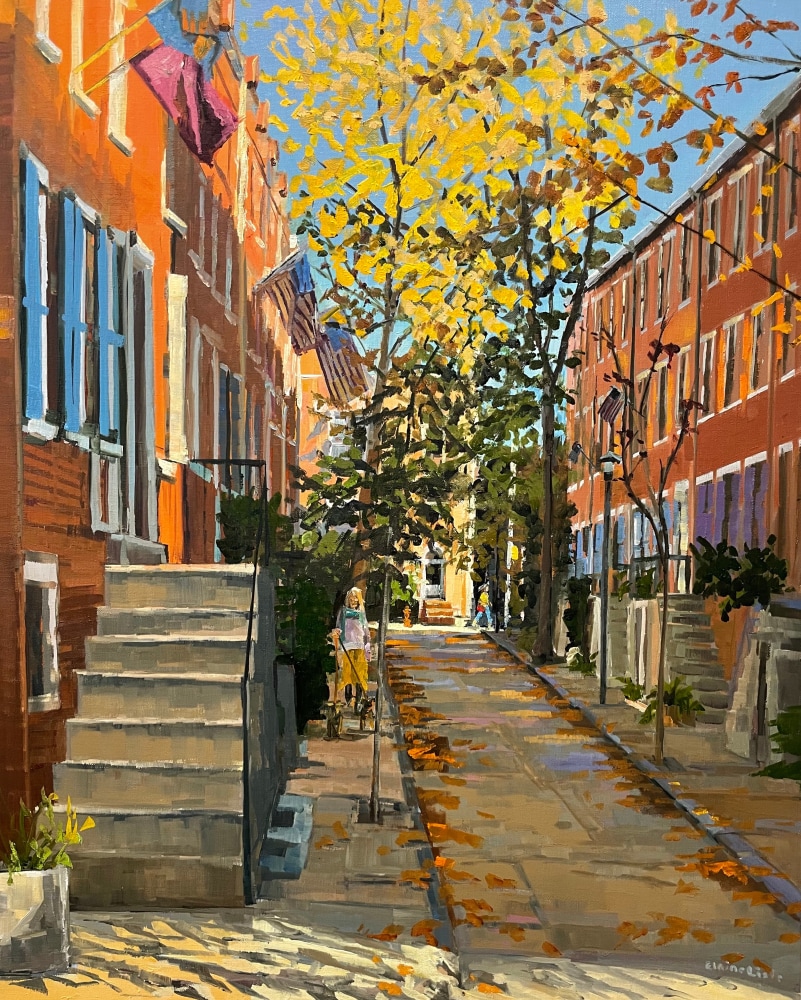 Revisiting Uber Street (SOLD)  30&quot; x 24&quot;  Oil On Canvas