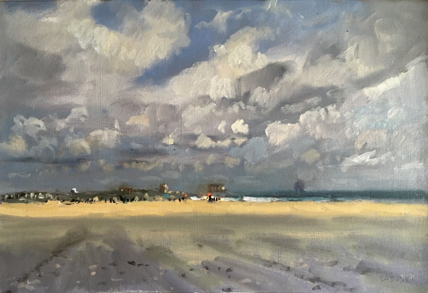 Moving Clouds  9.5&quot; x 14&quot;  Oil On Panel